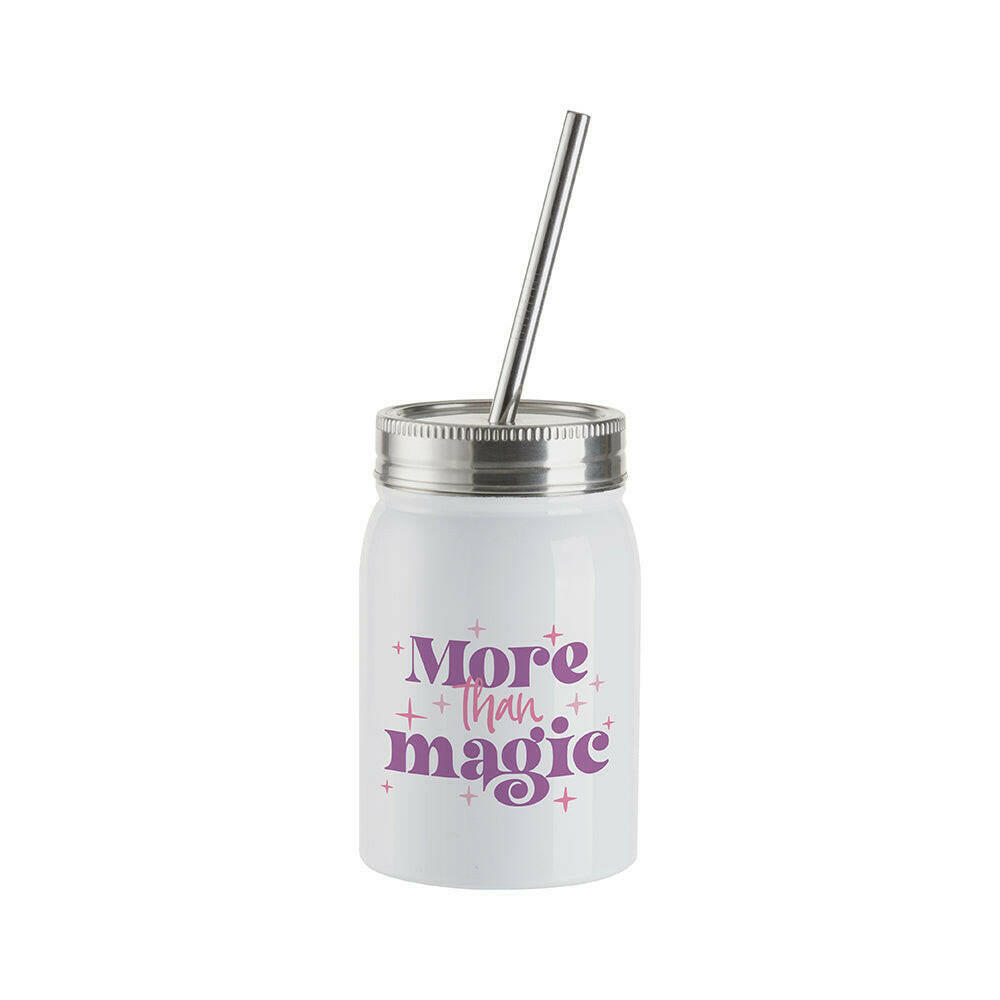 Craft Express 4 Pack 17oz Stainless Steel Sublimation Mason Jars with Straws - Craft Express