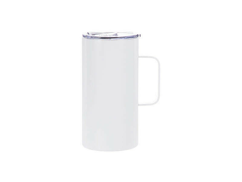 Craft Express 4 Pack 20oz Stainless Steel Sublimation Handled Mugs with Slide Lids - Craft Express