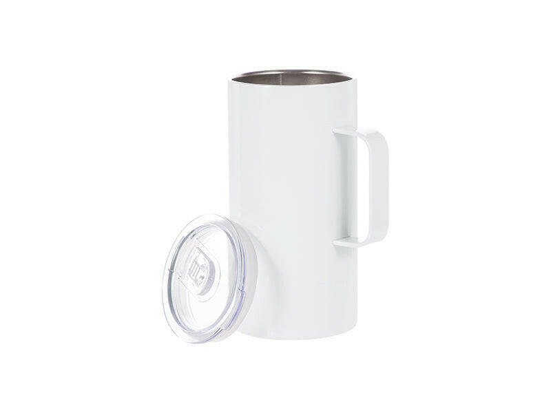Craft Express 4 Pack 20oz Stainless Steel Sublimation Handled Mugs with Slide Lids - Craft Express