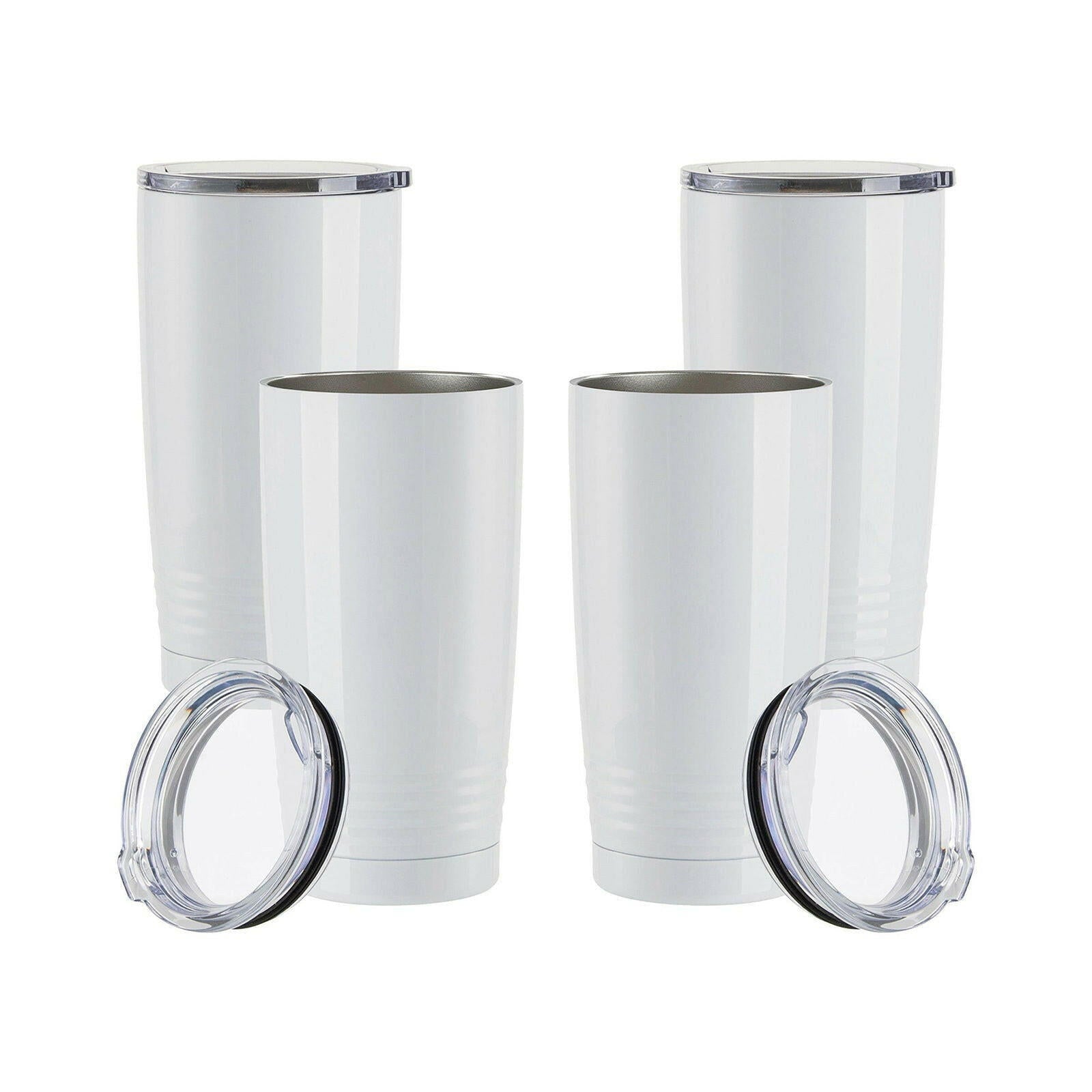 Craft Express 4 Pack 20oz Stainless Steel Sublimation Tapered Travel Tumblers - Craft Express