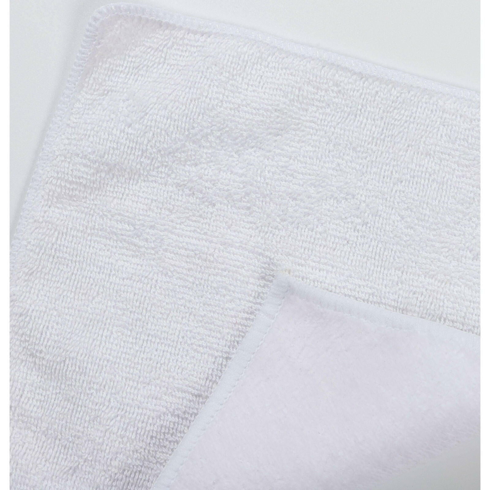 Craft Express 4-Pack White 12" Square Towels – Sublimation Microfiber Blanks.