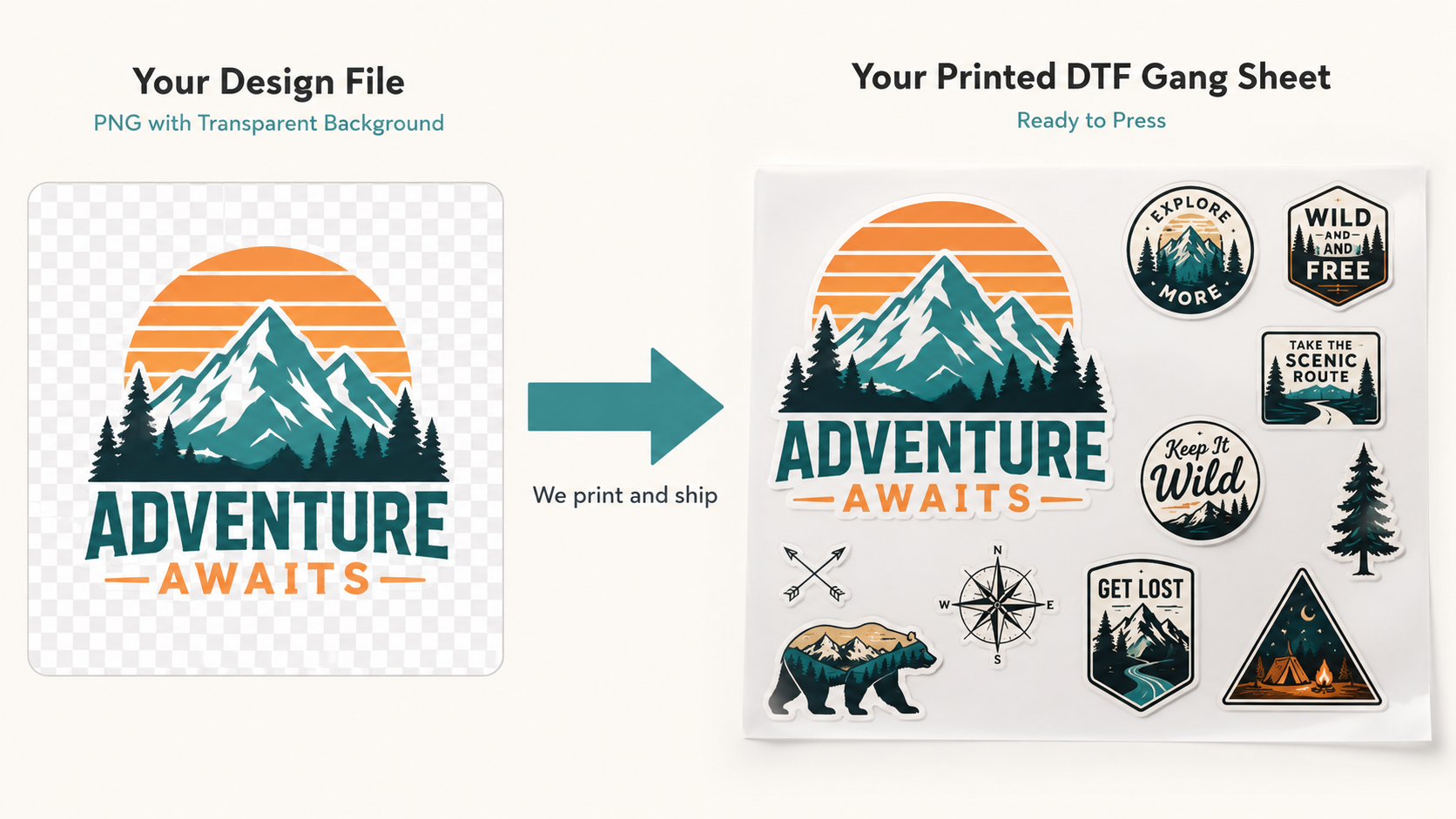 Custom DTF Gang Sheets