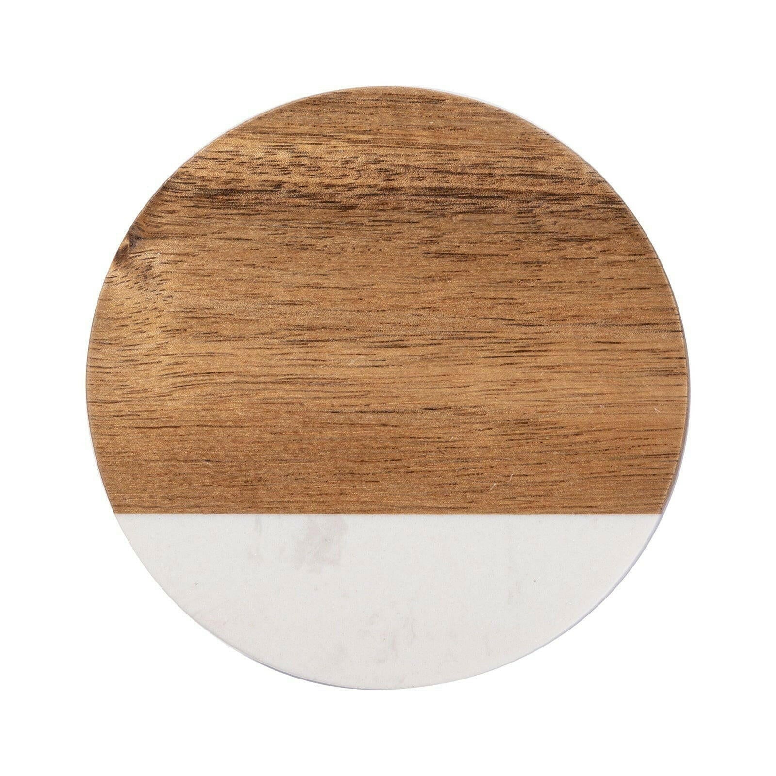 Engravable Round Marble Wood Coasters - 4 Pack - Craft Express -