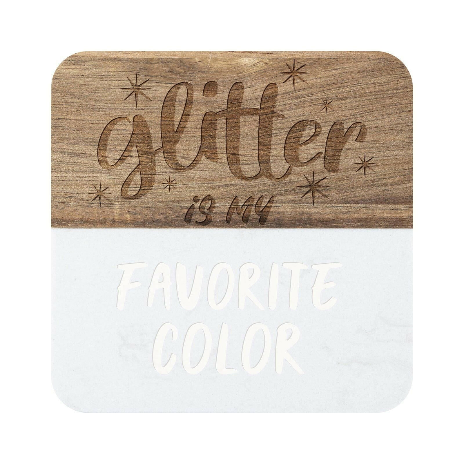 Engravable Square Marble Wood Coasters - 4 Pack - Craft Express -