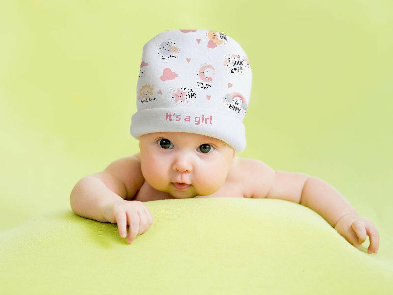 Craft Express 4 Pack Fleece Sublimation Baby Hats – Soft White Beanie Blanks
