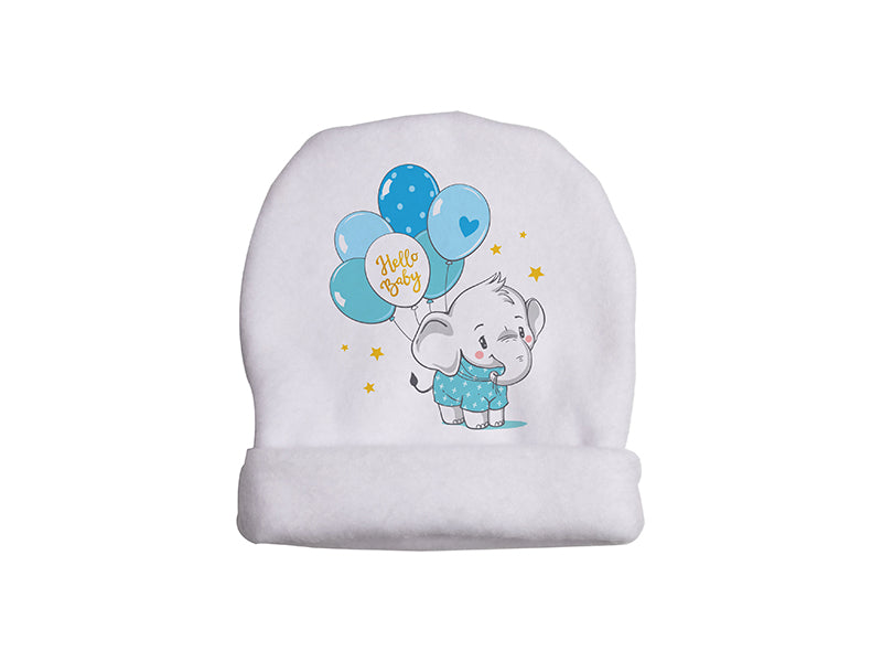 Craft Express 4 Pack Fleece Sublimation Baby Hats – Soft White Beanie Blanks