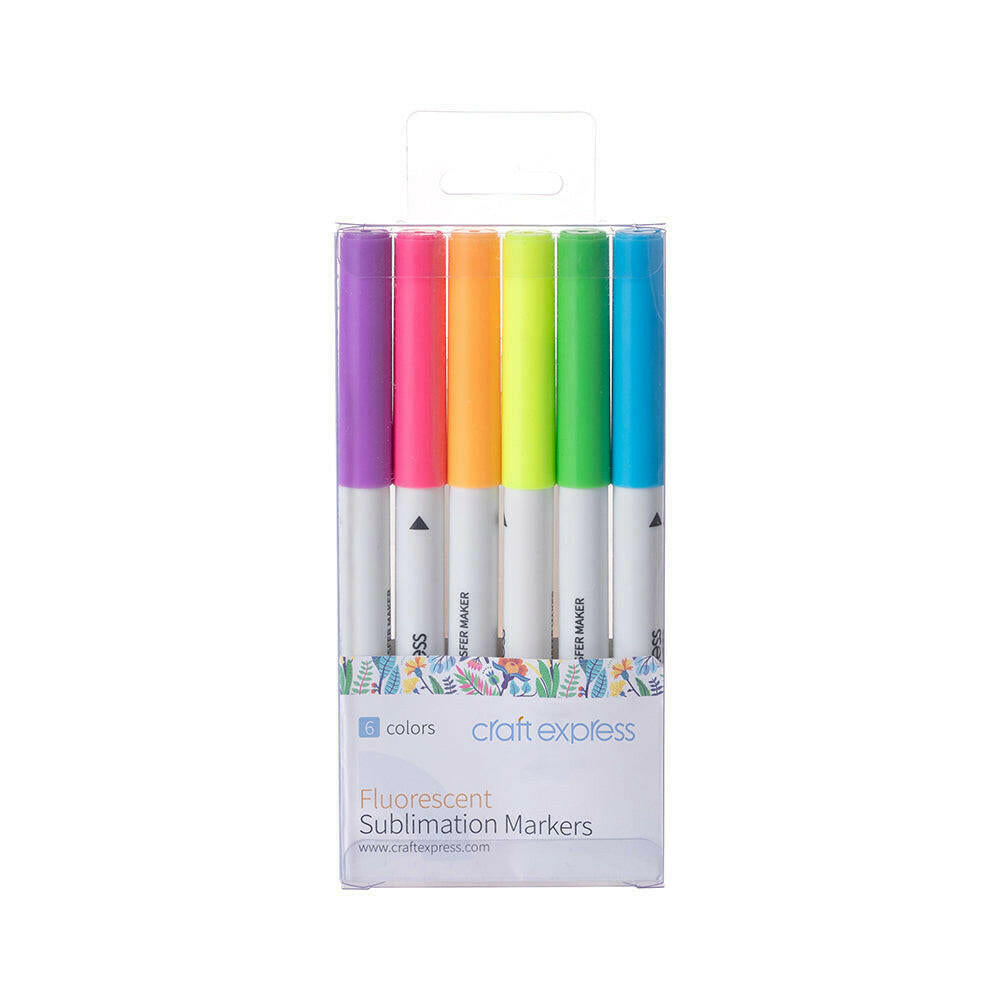 Fluorescent Joy Sublimation Markers - 6 Pack - Craft Express -