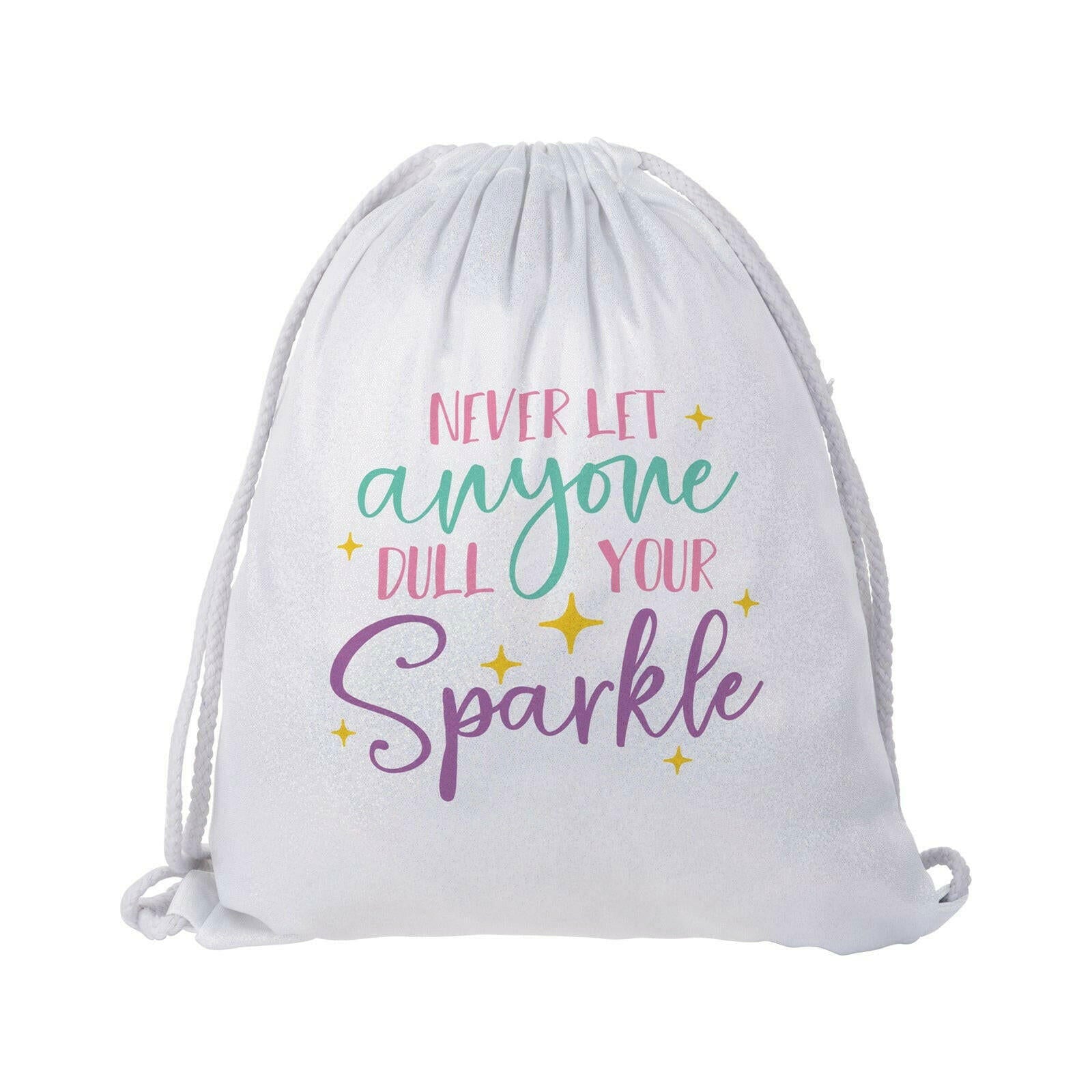 Glitter Sublimation Drawstring Backpacks - 2 Pack - Craft Express -