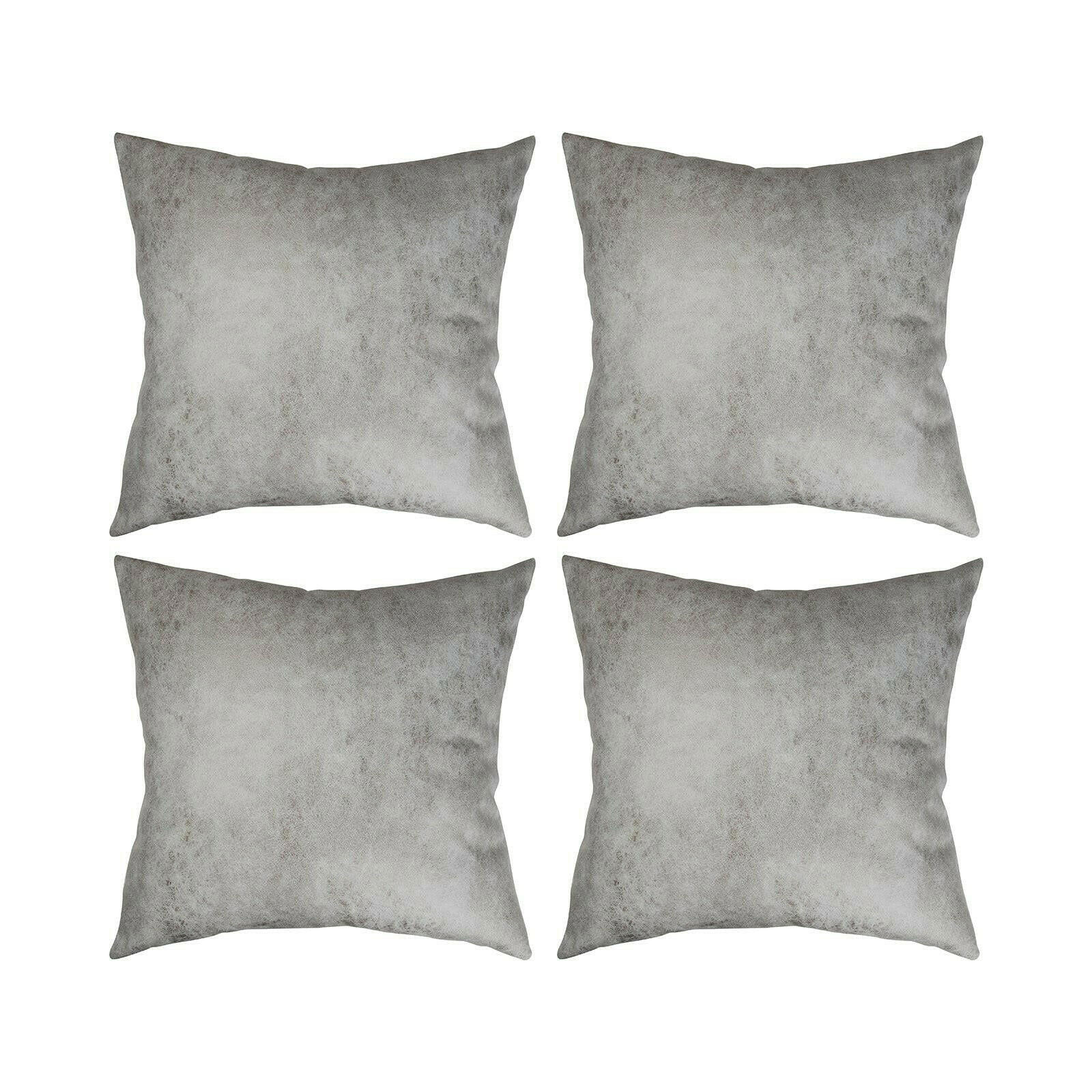 Grey Vegan Leather Sublimation Pillow Cases - 4 Pack - Craft Express -