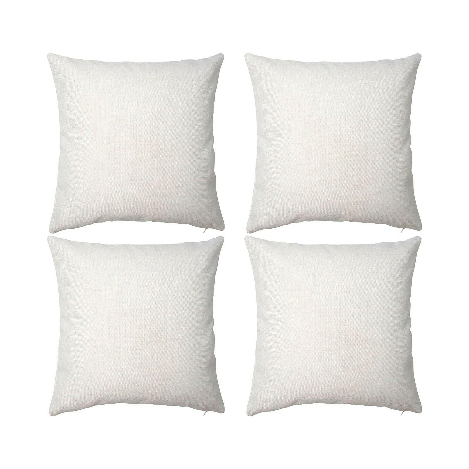 Ivory Linen Sublimation Pillow Cover - 4 Pack - Craft Express -