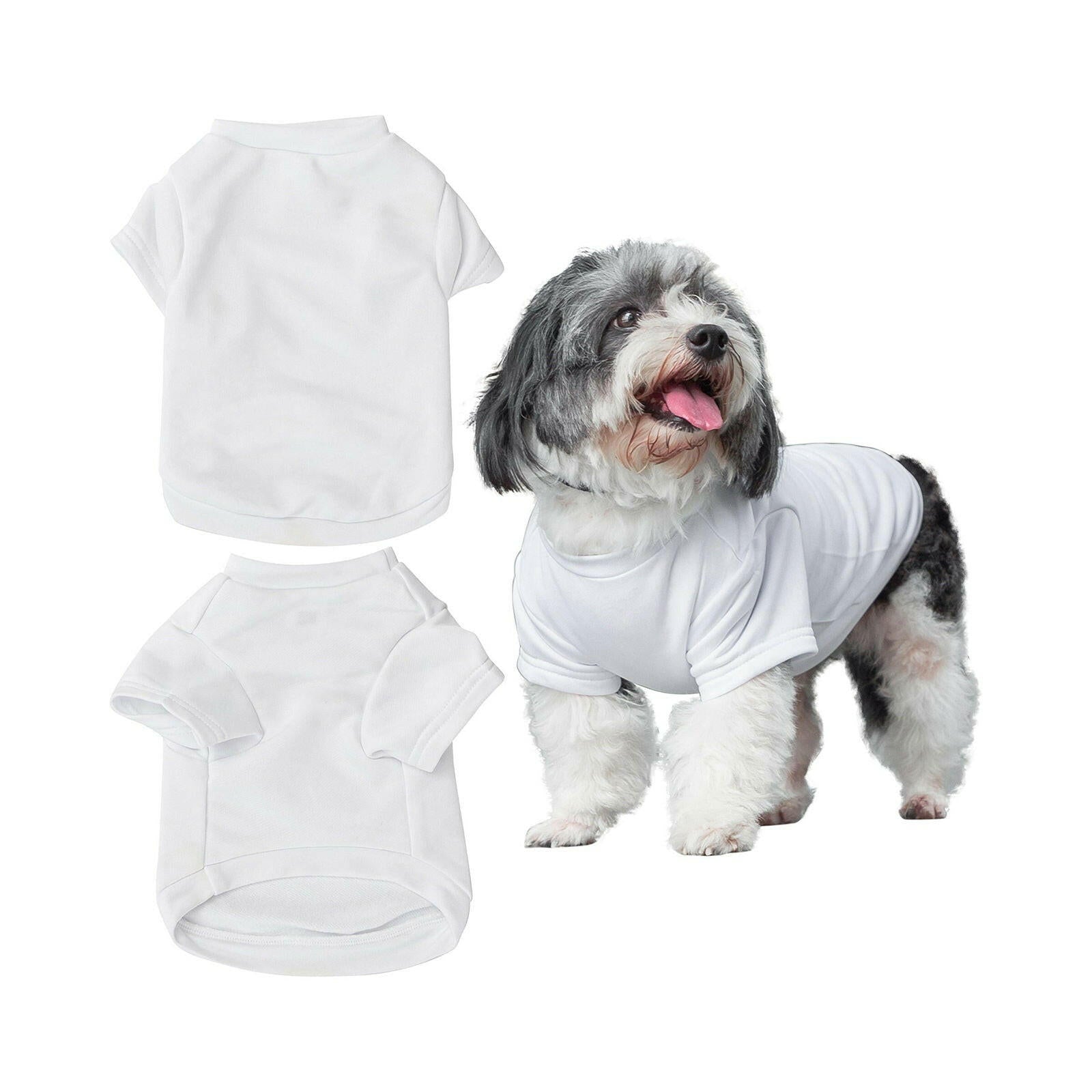 Craft Express 2 Pack Large Sublimation Pet T-Shirt – White Polyester.