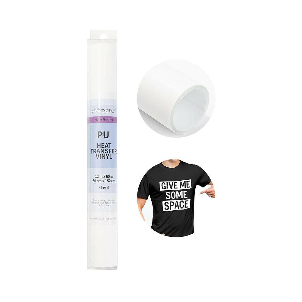 Craft Express Matte Heat Transfer Vinyl Roll – 12" x 10FT.
