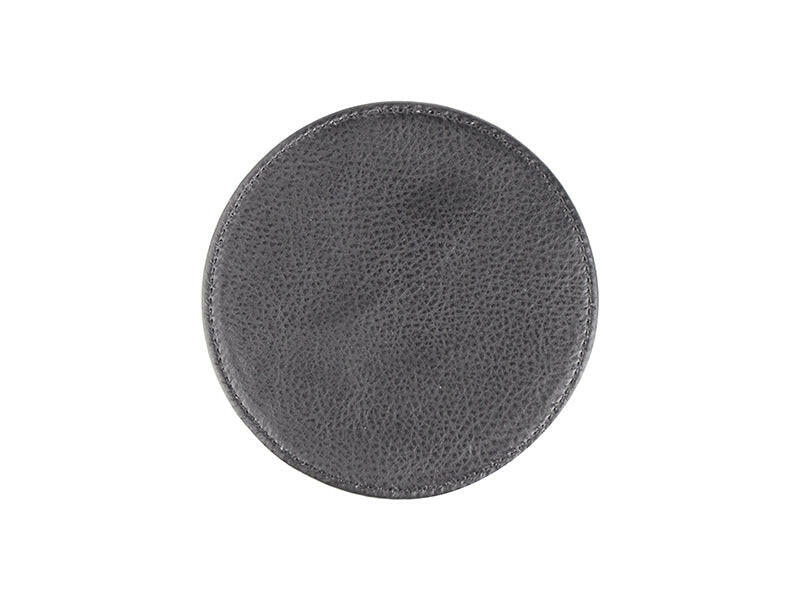 Craft Express 4 Pack Round Vegan Leather Sublimation Coasters – 4" White