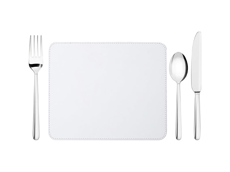 Craft Express 4 Pack Sublimation Vegan Leather Placemats – 12"x18" White
