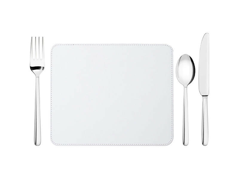 Craft Express Sublimation Vegan Leather Placemats: 12 x18 Inch White