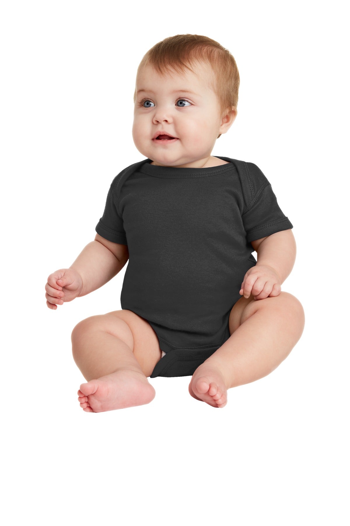 Rabbit Skins ™ Infant Short Sleeve Baby Rib Bodysuit. RS4400