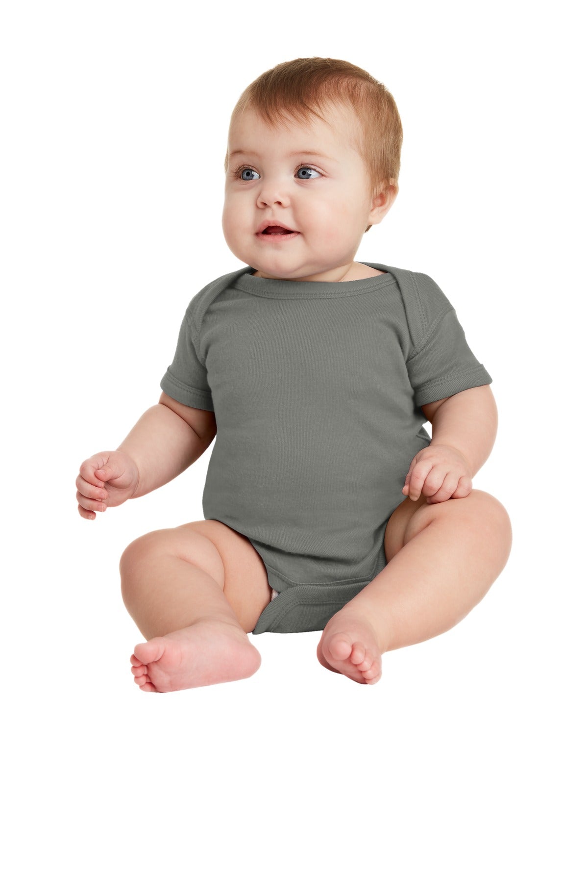 Rabbit Skins ™ Infant Short Sleeve Baby Rib Bodysuit. RS4400