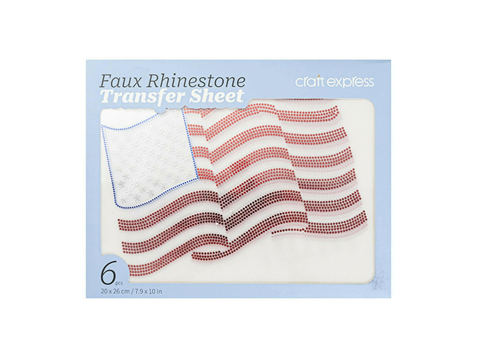 Craft Express American Flag Rhinestone Transfer – Hotfix Iron-On.