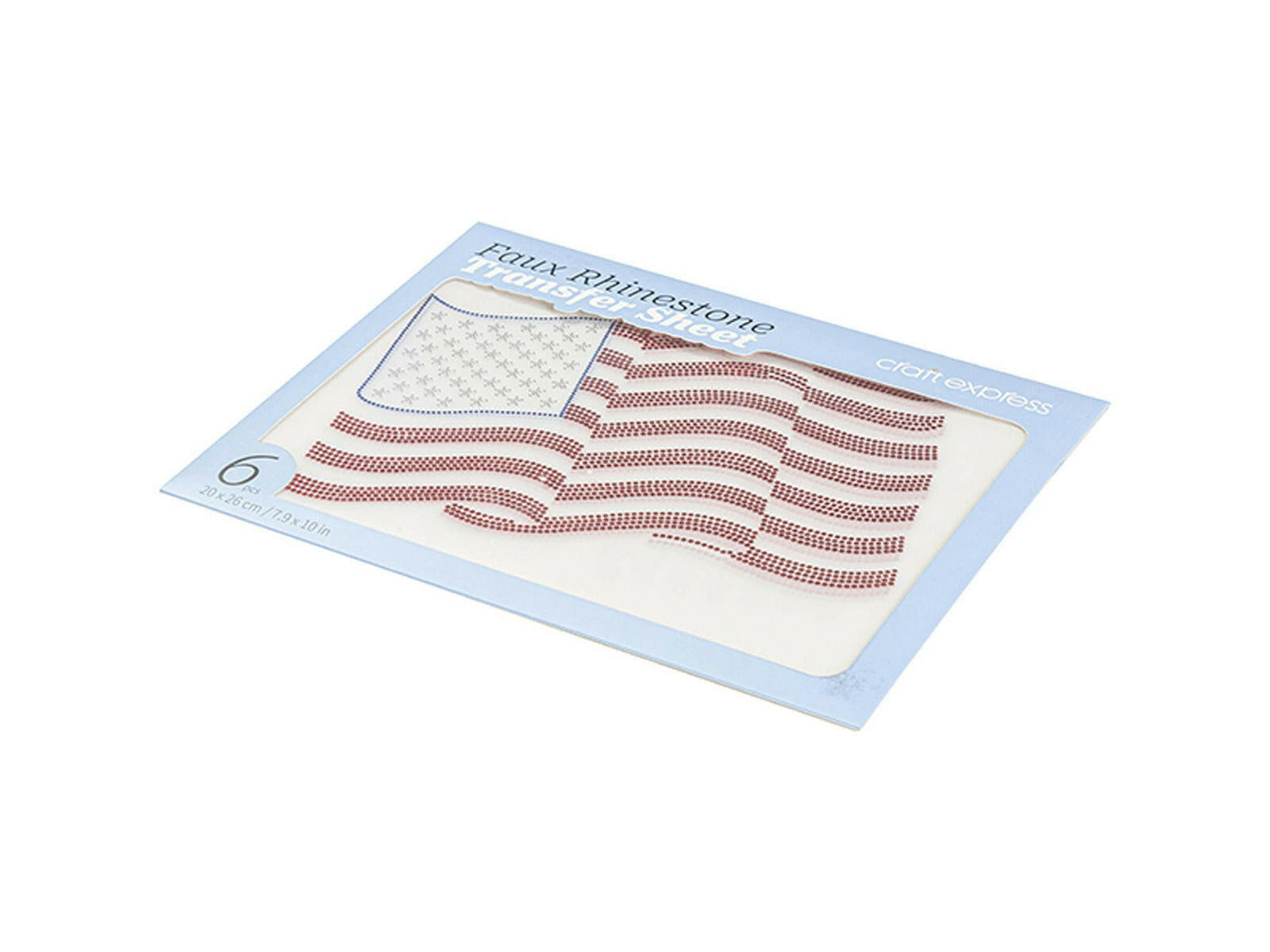 Craft Express American Flag Rhinestone Transfer – Hotfix Iron-On.