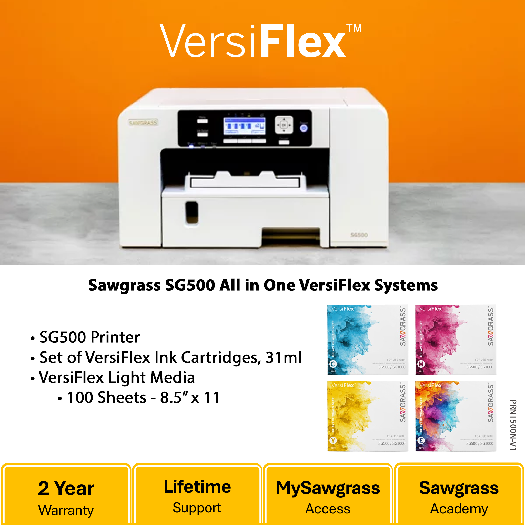 Sawgrass SG500 VersiFlex Printer Kit – All-in-One Custom Printing System for Fabric, Wood, Ceramics & More