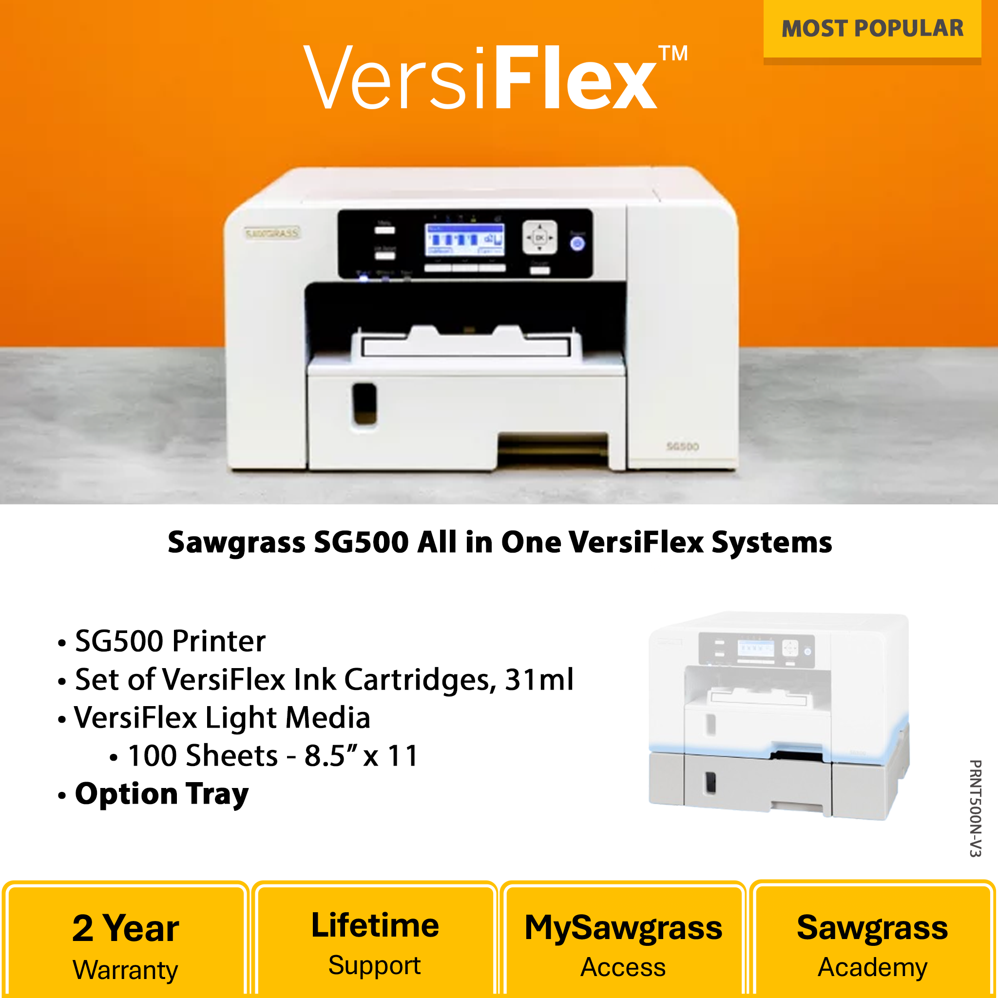 Sawgrass SG500 VersiFlex Printer Kit – All-in-One Custom Printing System for Fabric, Wood, Ceramics & More