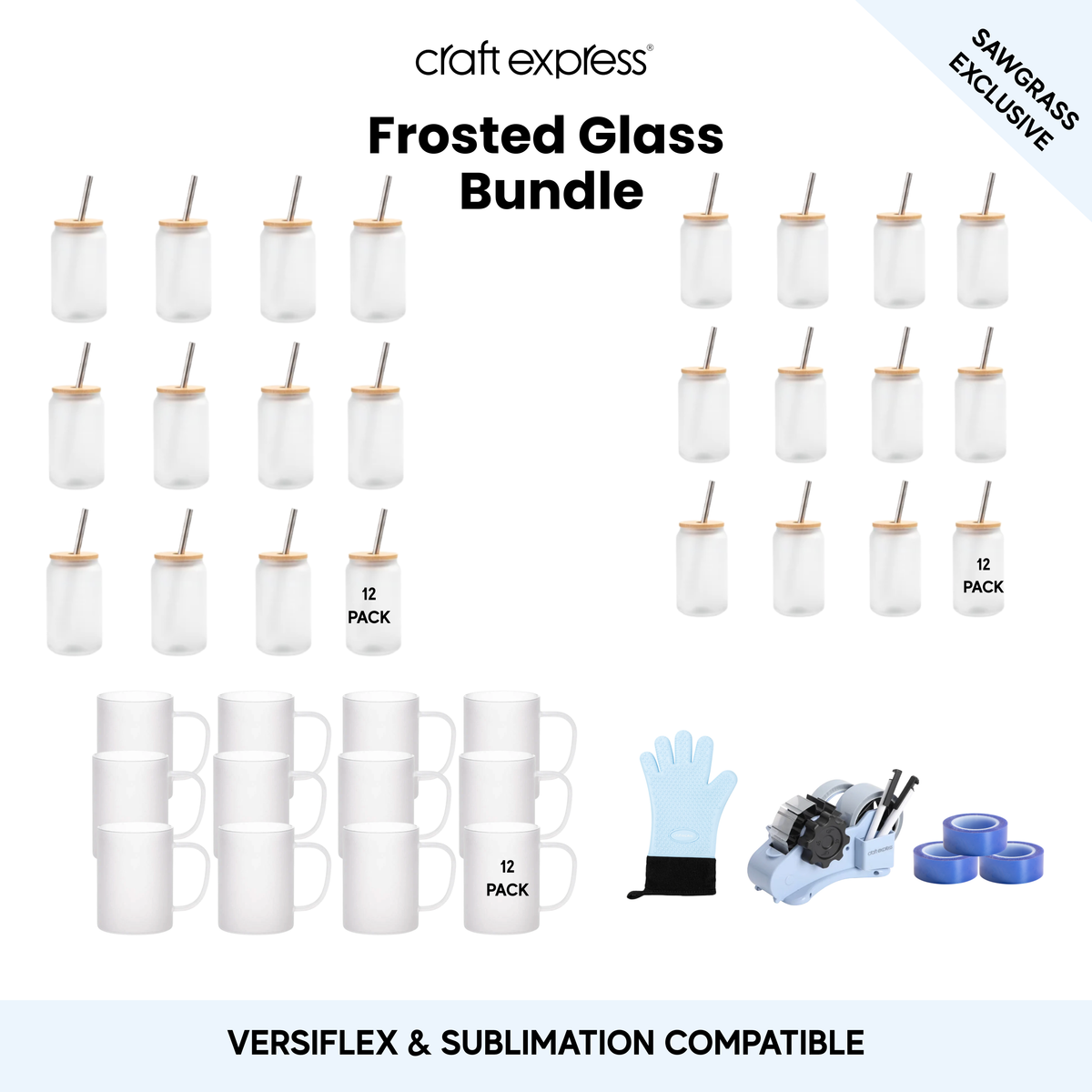 Craft Express Frosted Glass Bundle | Sawgrass Exclusive