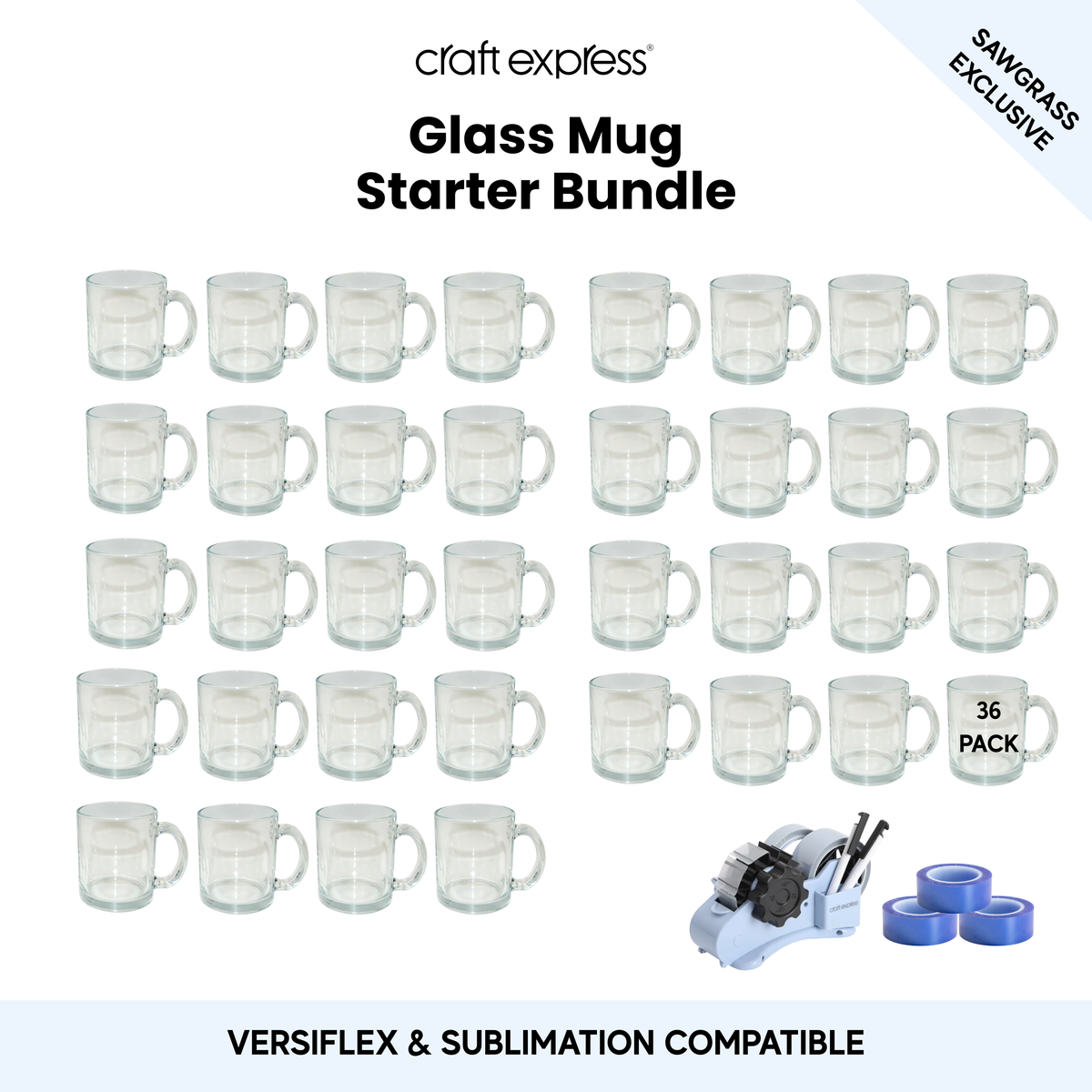Craft Express Glass Mug Starter Bundle | Sawgrass Exclusive