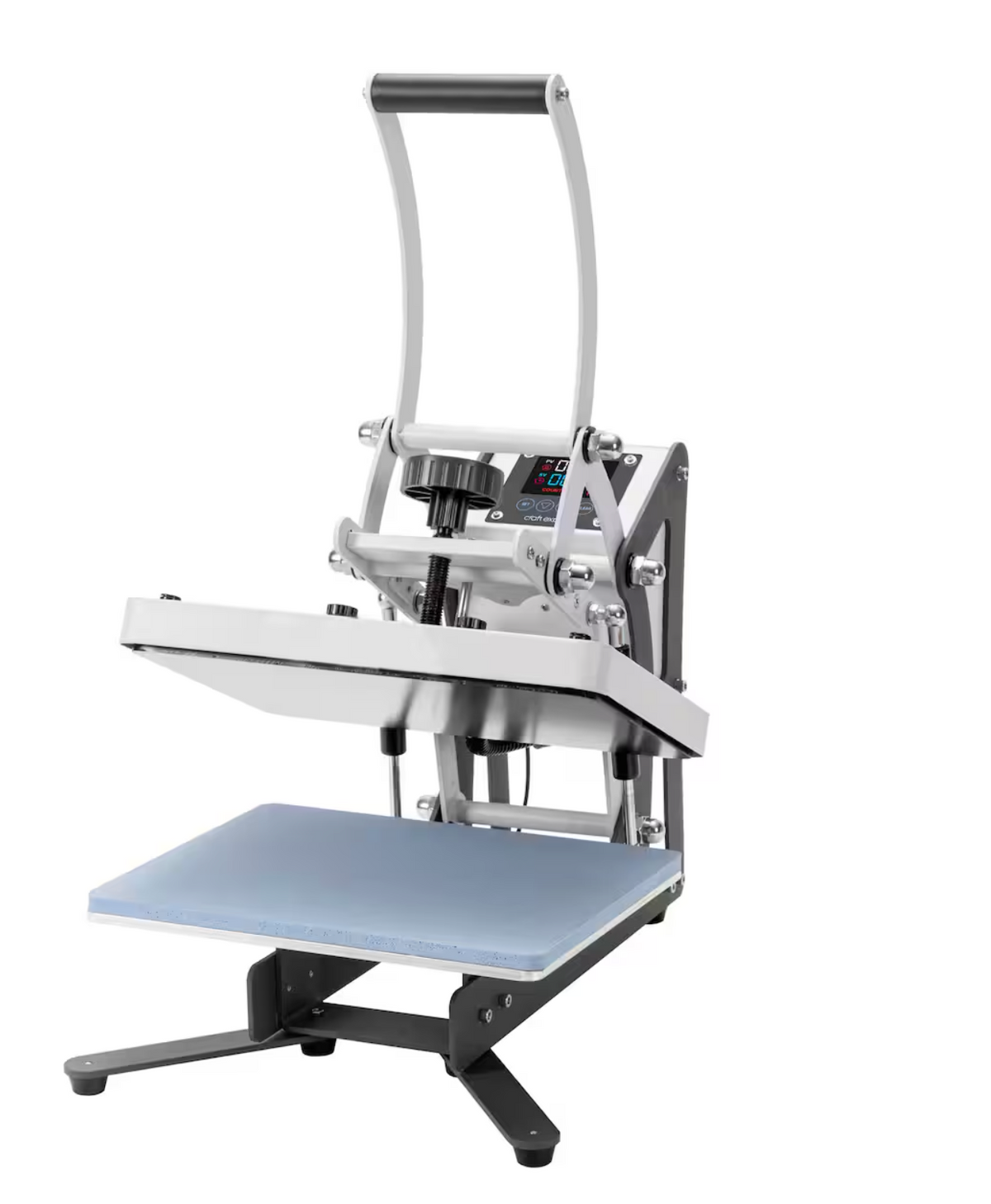 Craft Express Workspace Flat Press 9" x 12" – Compact Heat Press for DIY Projects - White