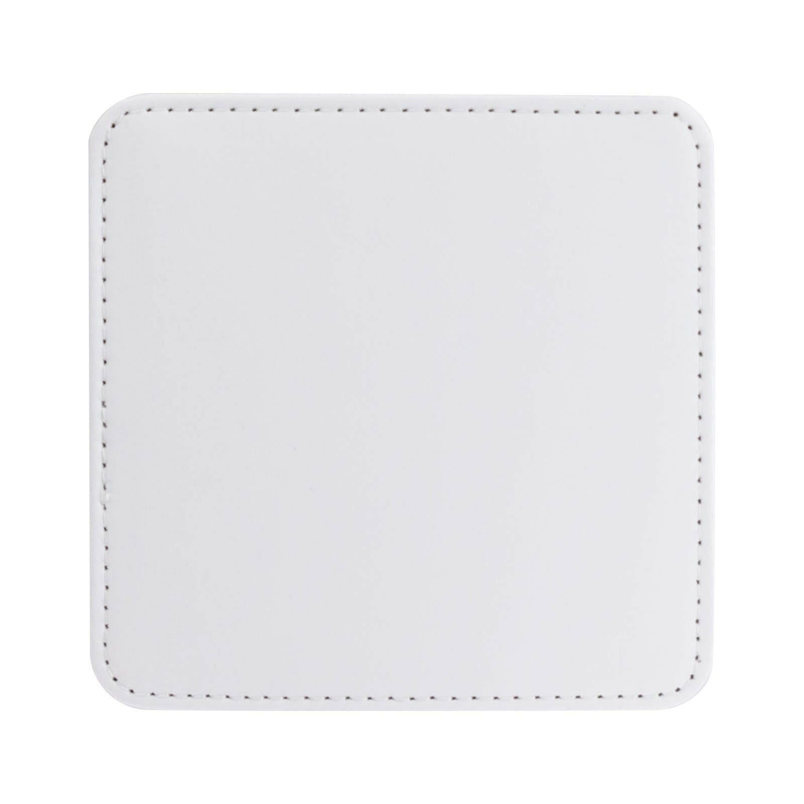 Square Vegan Leather Sublimation Coasters - 4 Pack - Craft Express -
