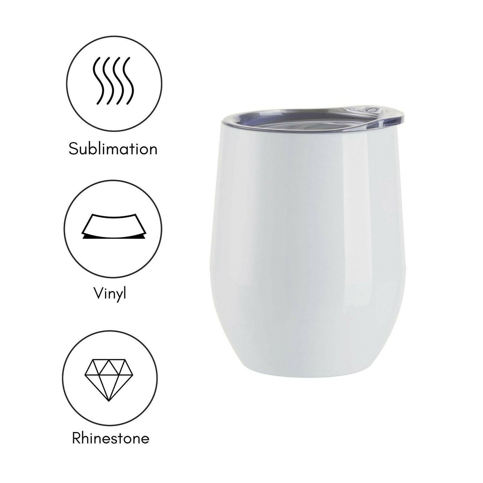 Stainless Steel Sublimation Wine Tumbler - 6 Pack - Craft Express -