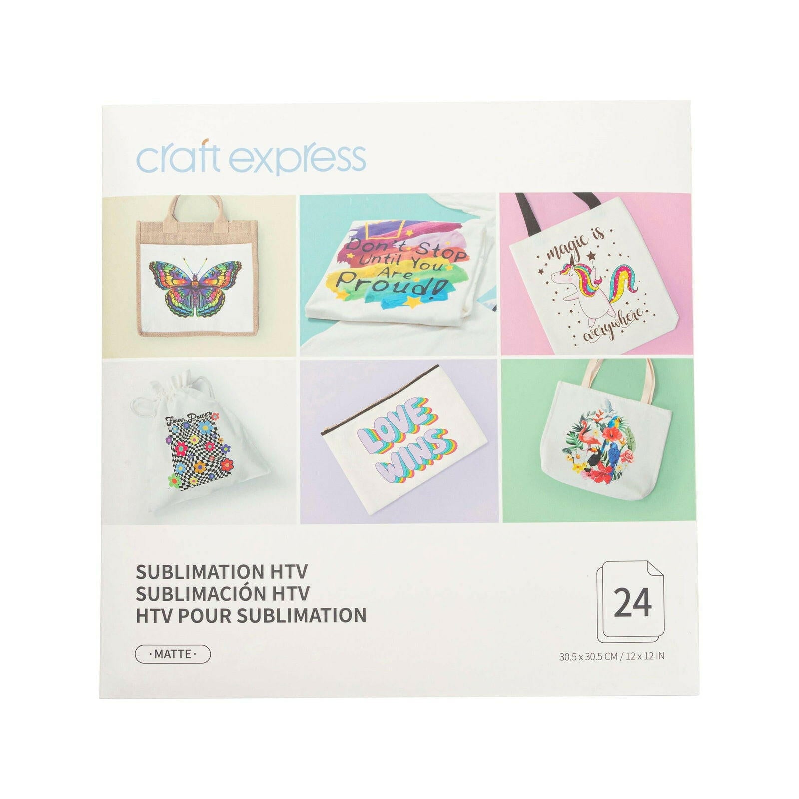 Craft Express Sublimation Heat Transfer Vinyl – Sublimation HTV for Cotton & Dark Fabrics.