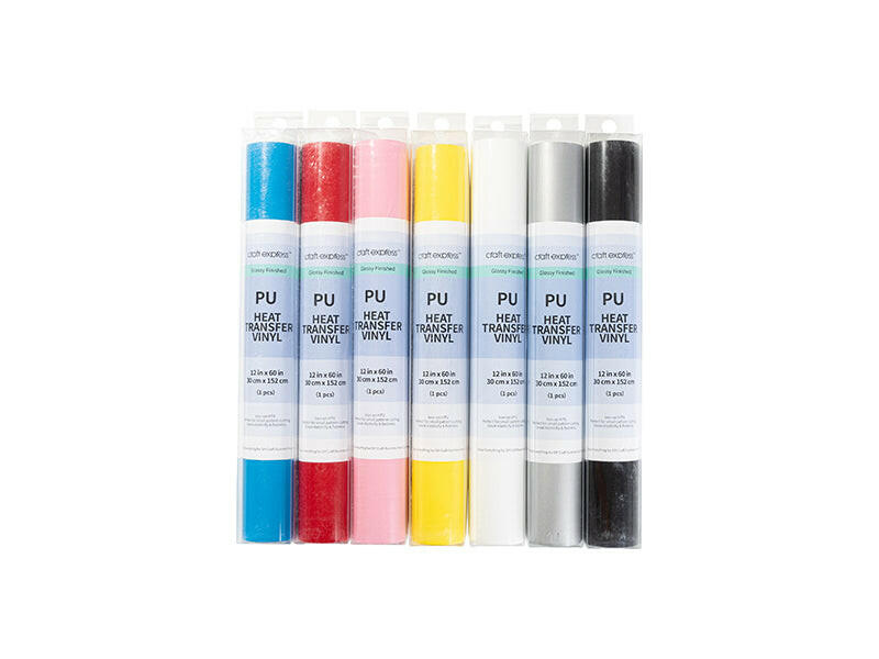 Craft Express 60" Heat Transfer Vinyl Roll – 12" Wide for HTV Crafting.