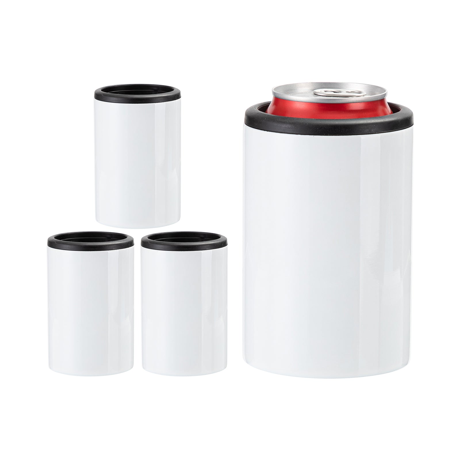 Craft Express 4 Pack 12oz Stainless Steel Classic Can Cooler
