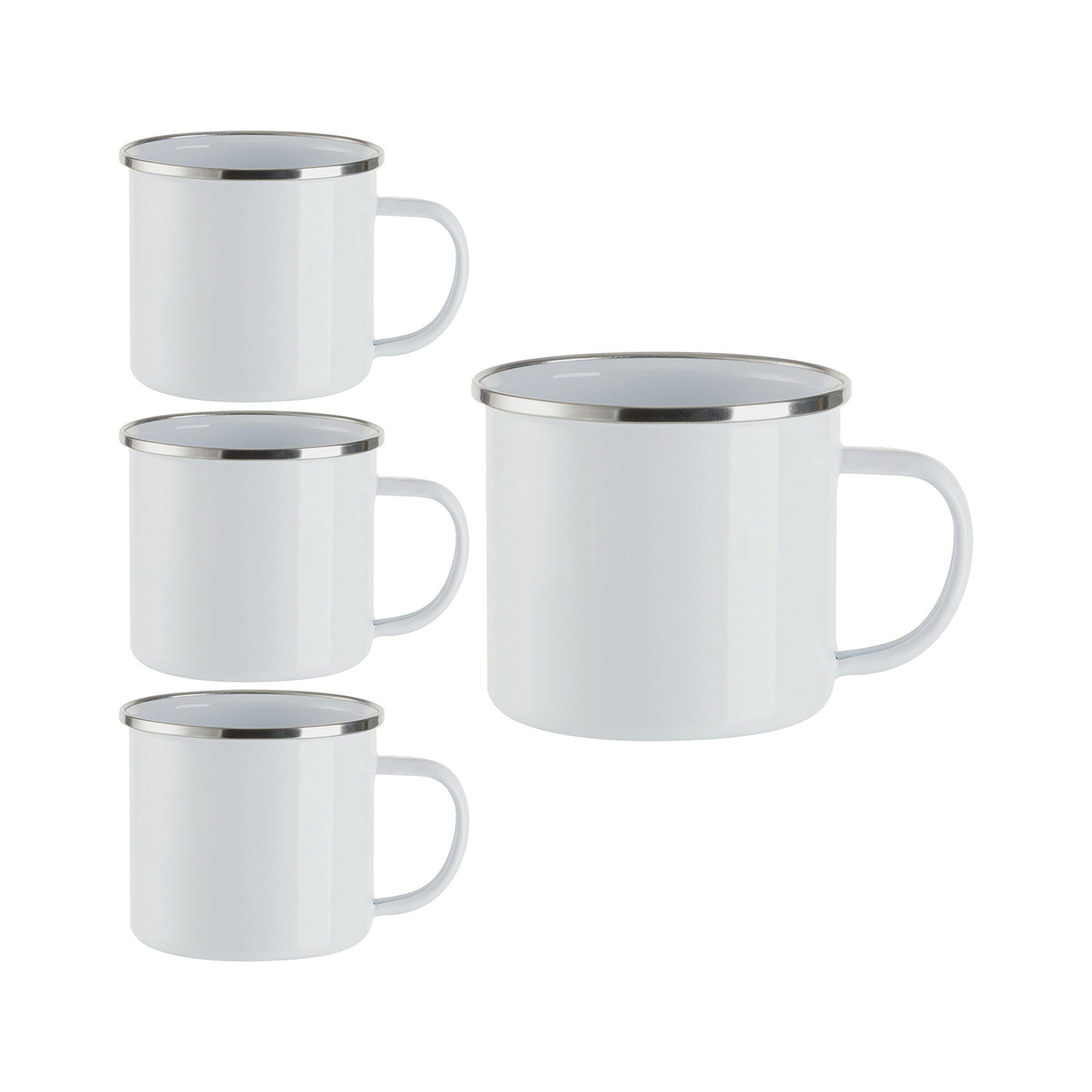 Blank Enamel Mug- Bulk 16oz Speckled Two Tone Enameled Steel Cup