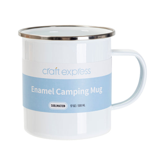 Craft Express 1 Pack White 17oz Camping Mug - Retail Ready