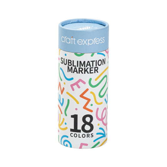 Craft Express 18 Pack Assorted Colors Joy Sublimation Markers - Retail Ready