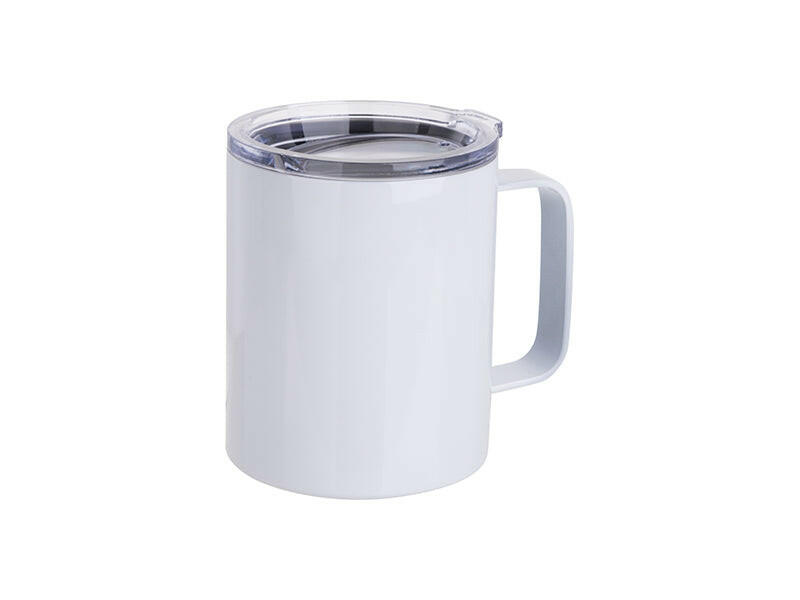 10 oz Stainless Steel Coffee Cup 4-Pack – White Sublimation-Ready Mugs - Craft Express -  - 10oz Stainless Steel Sublimation Travel Coffee Mugs - 4 Pack.