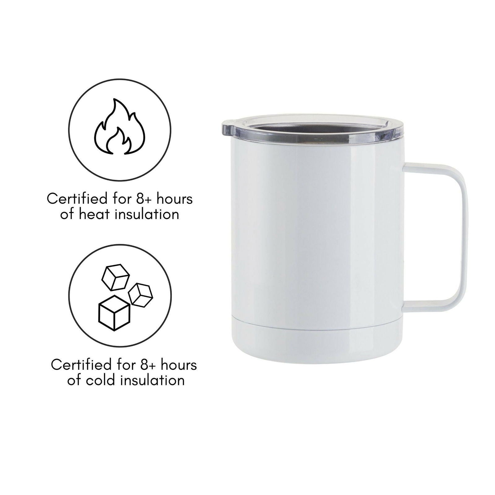 10 oz Stainless Steel Coffee Cup 4-Pack – White Sublimation-Ready Mugs - Craft Express -  - 10oz Stainless Steel Sublimation Travel Coffee Mugs - 4 Pack.