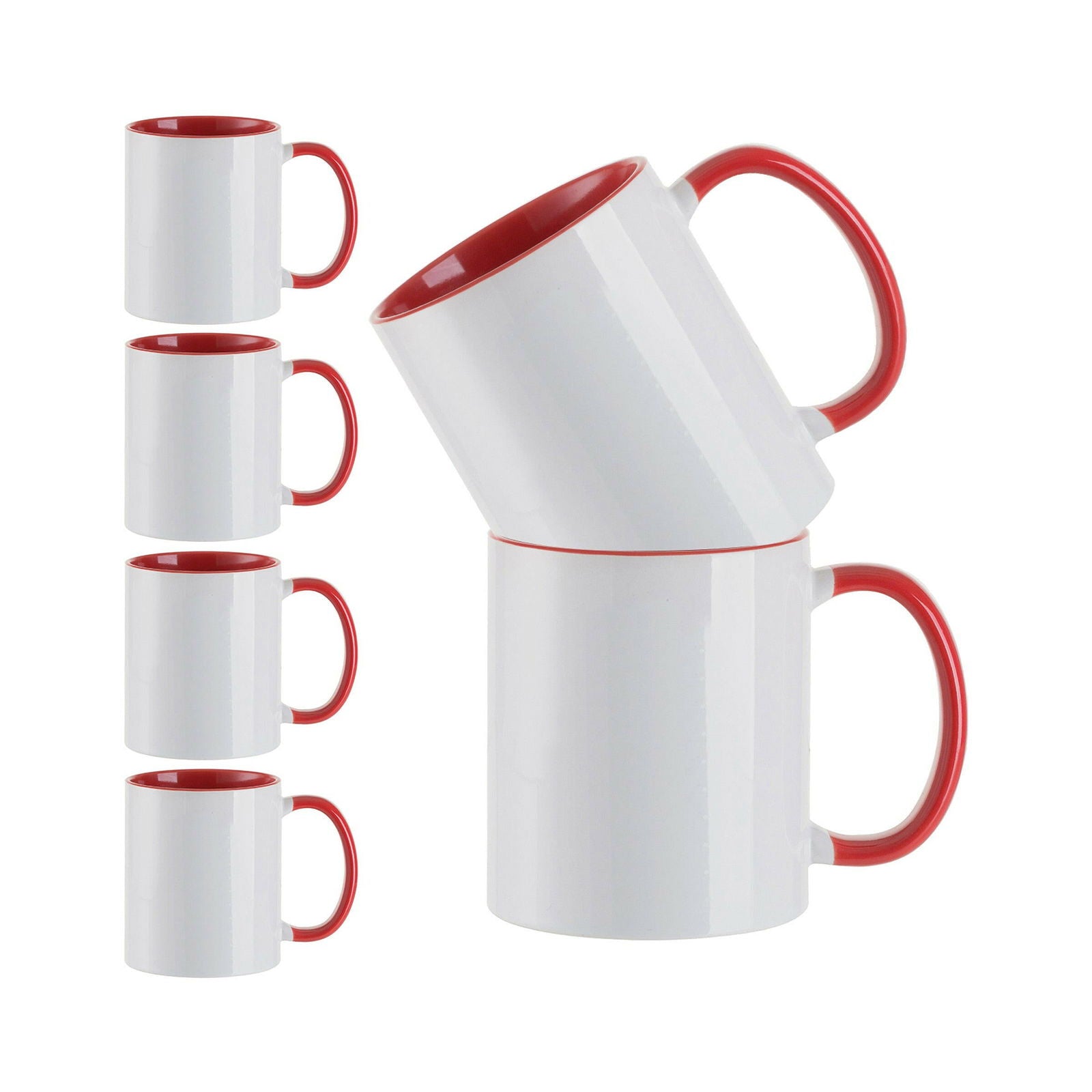 11 oz Ceramic Sublimation Mugs – 6-Pack Blank Mugs for Custom Designs - Craft Express -  - 11 oz Ceramic Sublimation Mugs – 6-Pack Blank Mugs for Custom Designs - Craft Express - 