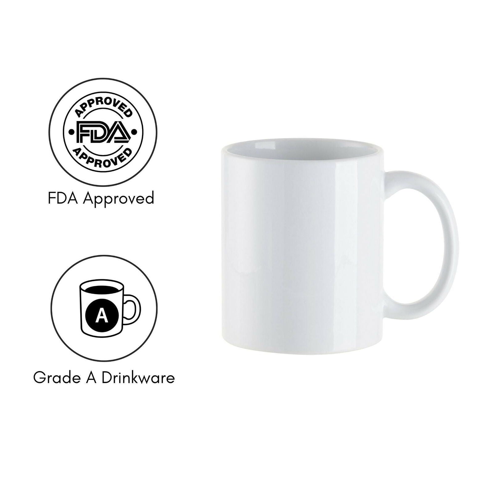 11 oz Ceramic Sublimation Mugs – 6-Pack Blank Mugs for Custom Designs - Craft Express -  - 11 oz Ceramic Sublimation Mugs – 6-Pack Blank Mugs for Custom Designs - Craft Express - 