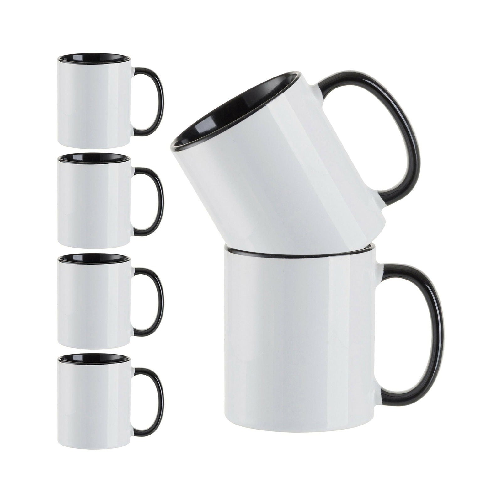 11 oz Ceramic Sublimation Mugs – 6-Pack Blank Mugs for Custom Designs - Craft Express -  - 11 oz Ceramic Sublimation Mugs – 6-Pack Blank Mugs for Custom Designs - Craft Express - 
