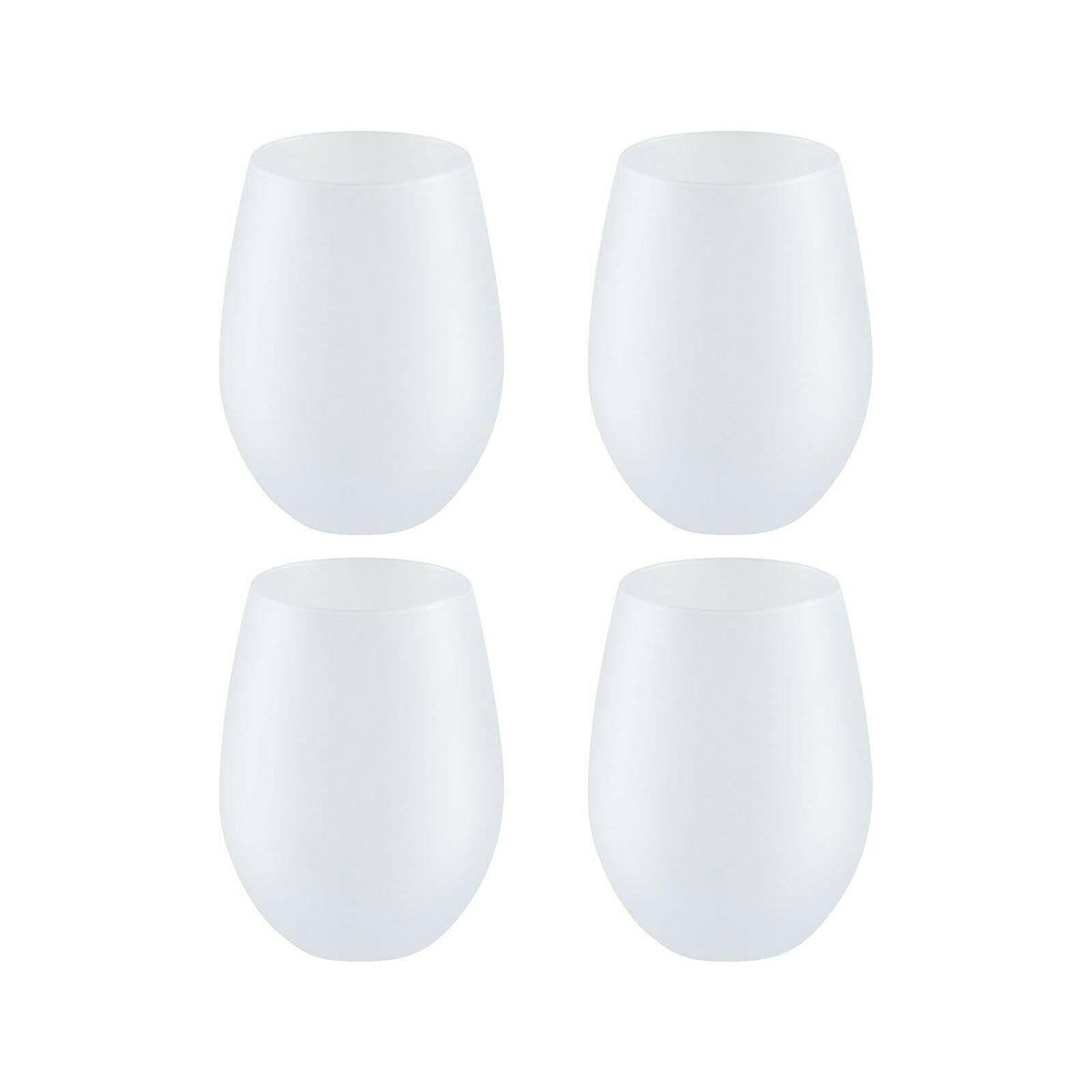 Craft Express 4 Pack 17oz Frosted Stemless Wine Glasses  Sublimation-