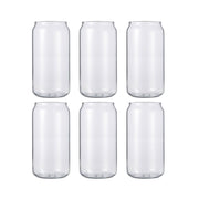 18oz Frosted Sublimation Glass Cans with Bamboo Lids and Clear Glass Straws - 6 Pack - Craft Express -  - 18oz Frosted Sublimation Glass Cans with Bamboo Lids and Clear Glass Straws - 6 Pack - Craft Express - 