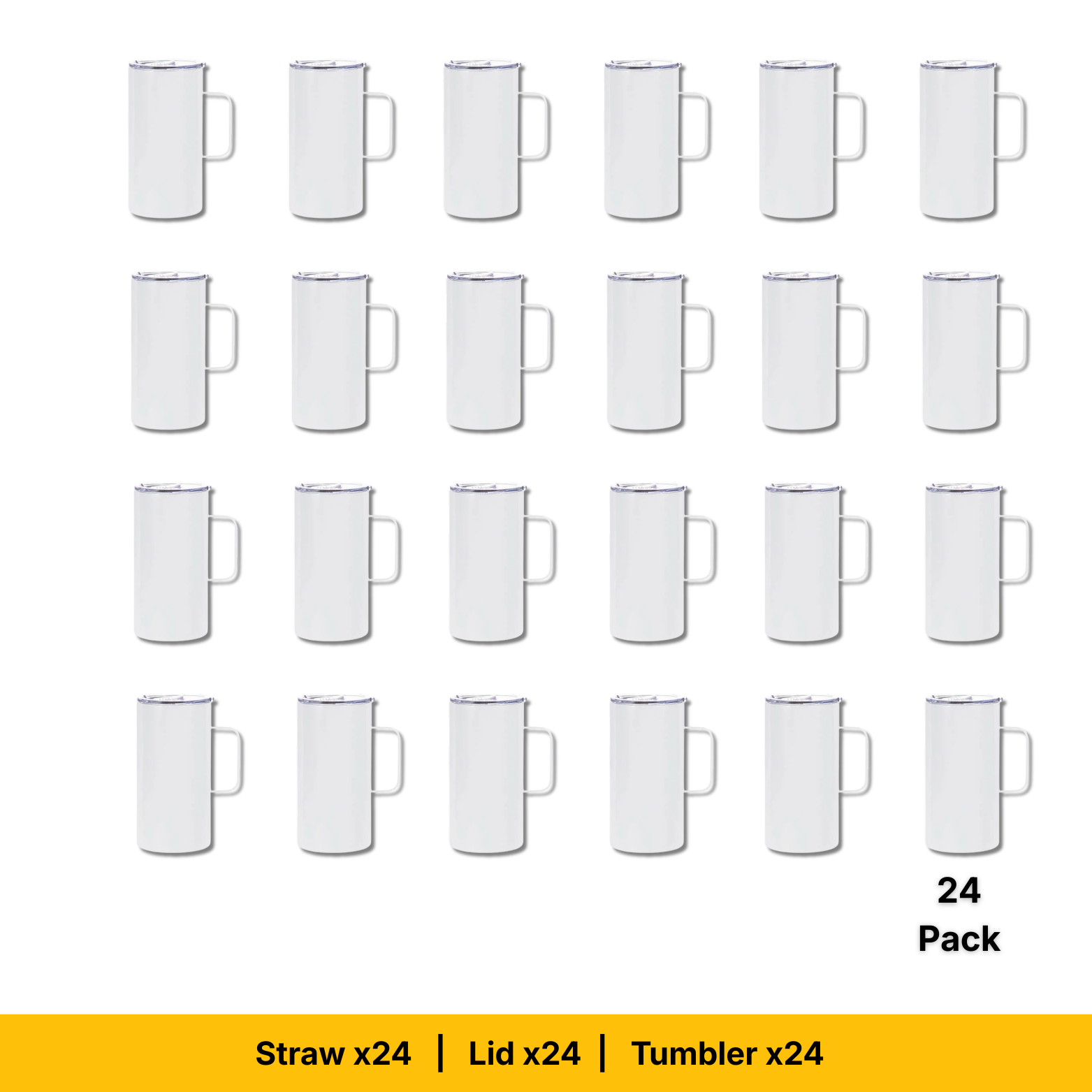 Craft Express 20oz Stainless Steel Sublimation Handled Mugs with Slide Lids