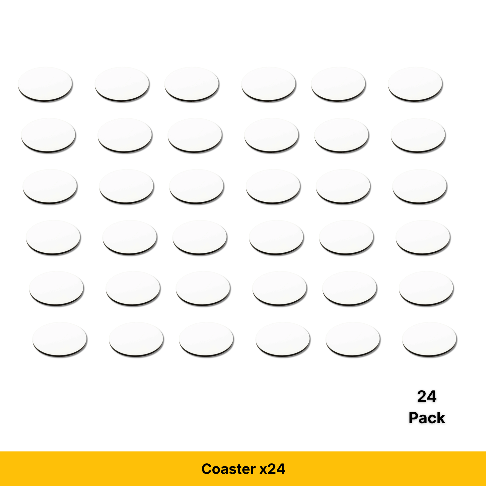 Craft Express White Round Coasters, Sublimation Hardboard Blanks