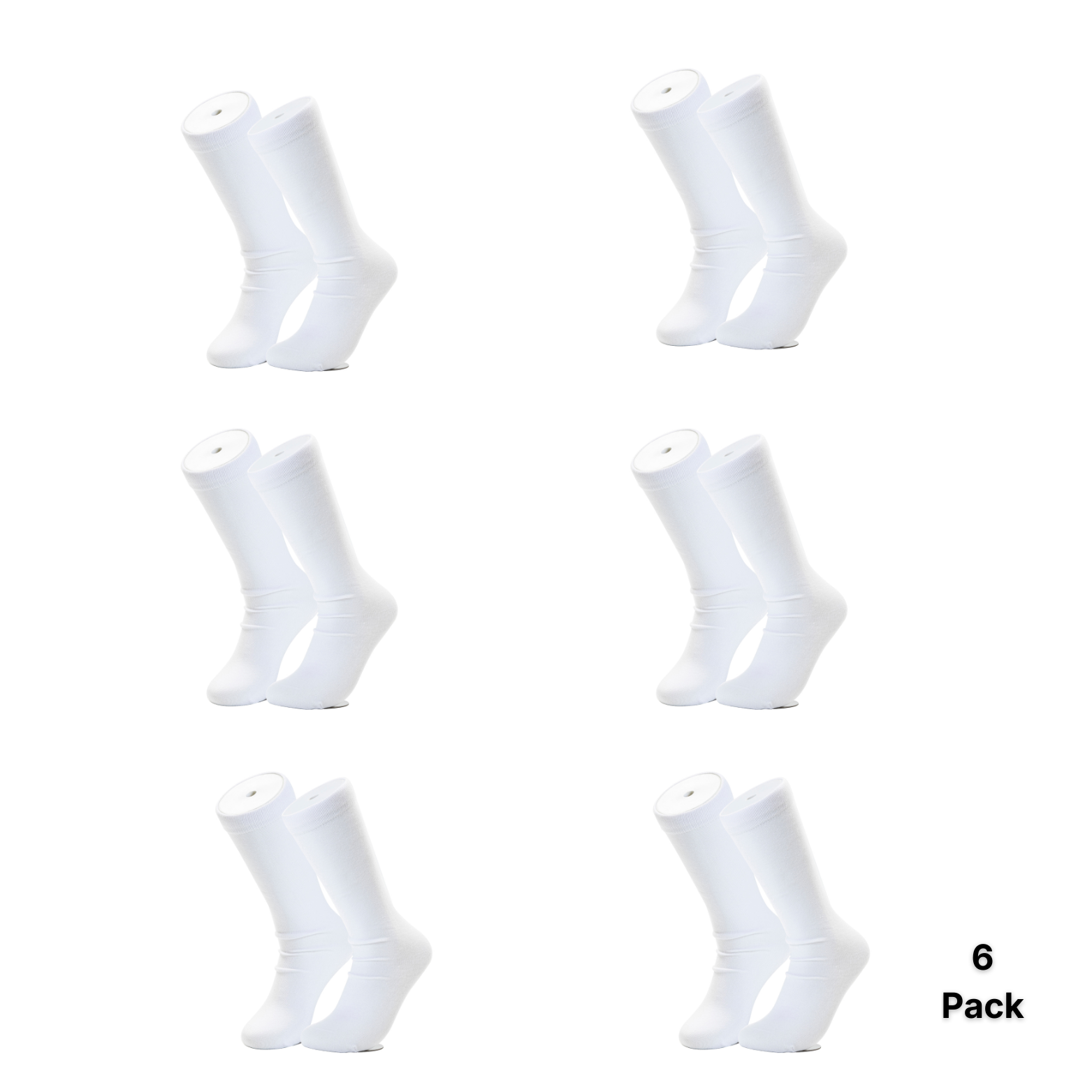 Craft Express 1 Pair 17" Sublimation Tube Socks – White Polyester