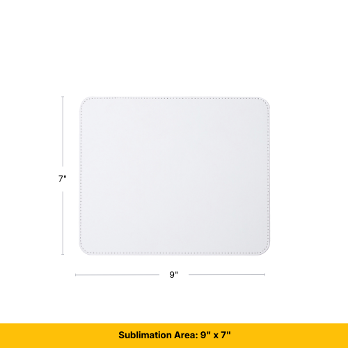 Craft Express Sublimation Vegan Leather Placemats: 9 x 7 Inch White