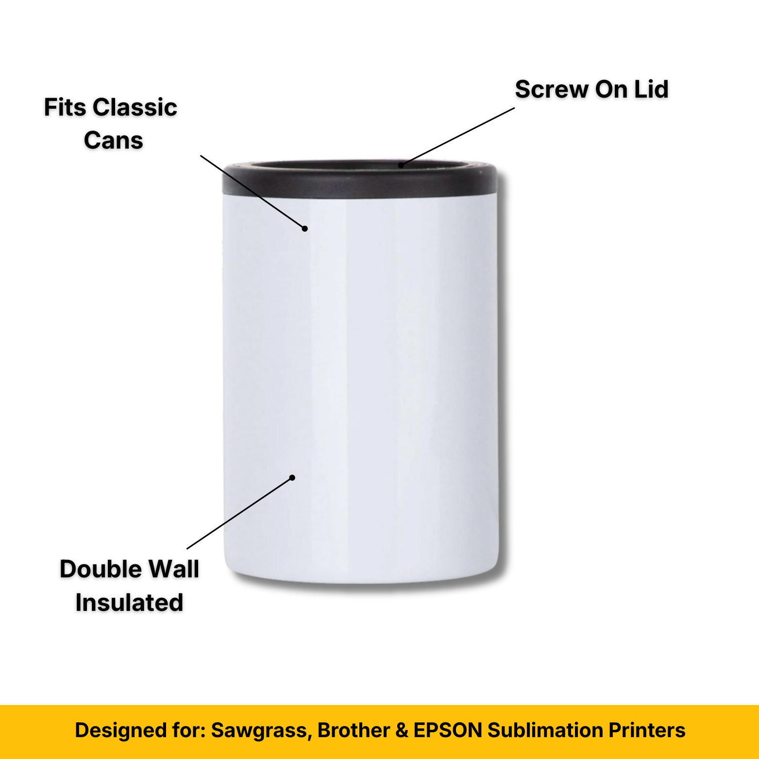 Craft Express 12oz Stainless Steel Classic Can Coolers – Sublimation Ready