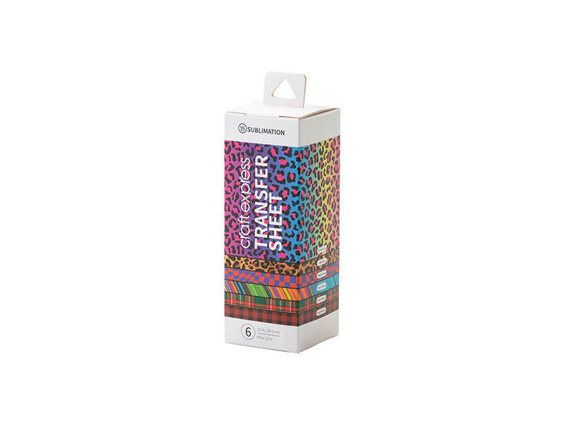 4.5" x 12" Assorted Sublimation Transfer Sheets II - 6 Pack - Craft Express -  - 4.5" x 12" Assorted Sublimation Transfer Sheets II - 6 Pack - Craft Express - 