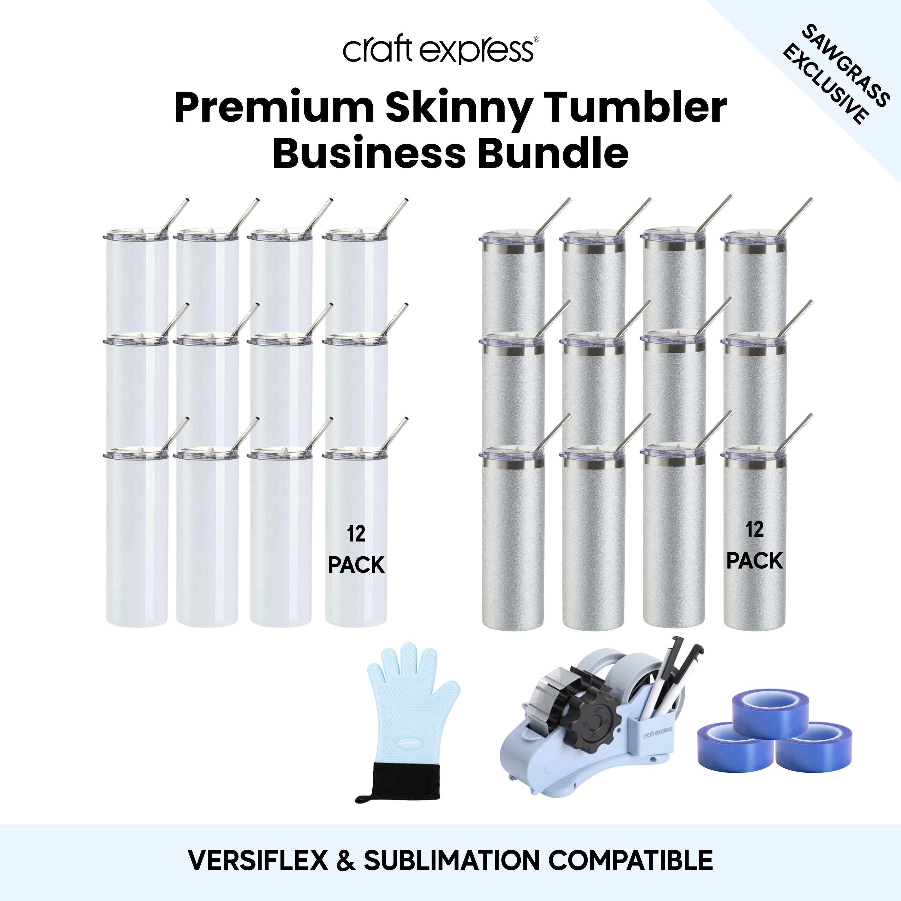 Craft Express Premium Skinny Tumbler Business Bundle | Sawgrass Exclusive